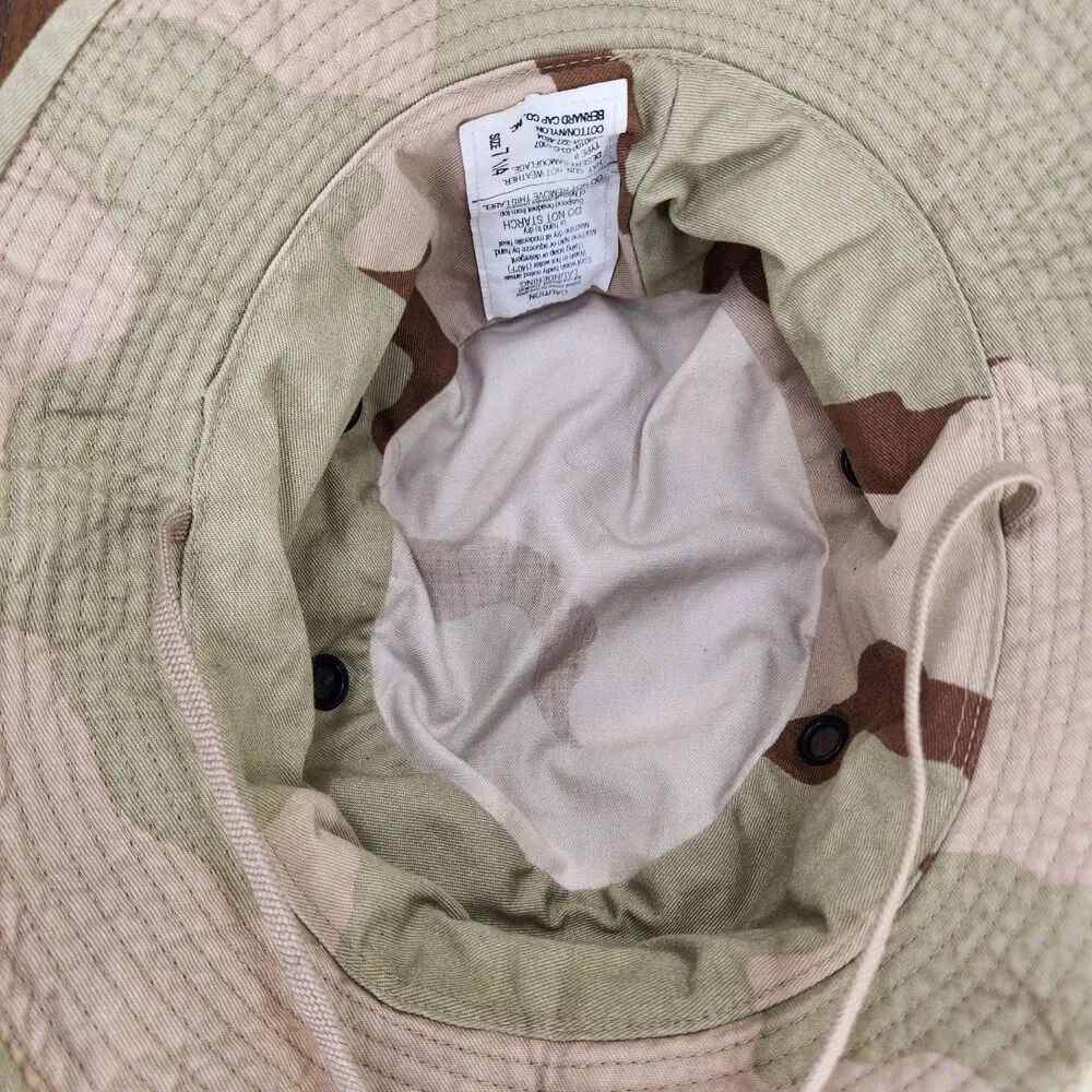 US Army Type II Desert Camouflage Hot Weather Boonie Hat Sz 7 1/4 Military Green - Picture 9 of 10
